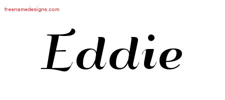 Art Deco Name Tattoo Designs Eddie Graphic Download