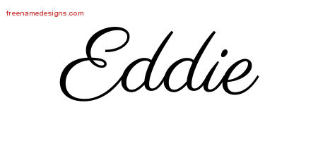Classic Name Tattoo Designs Eddie Printable