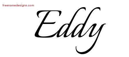 Calligraphic Name Tattoo Designs Eddy Free Graphic