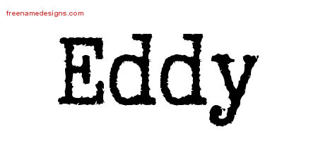 Typewriter Name Tattoo Designs Eddy Free Printout