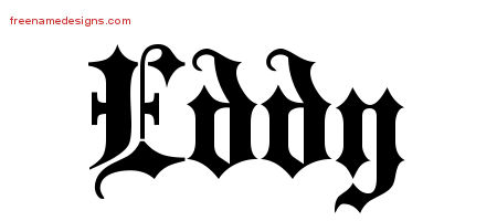 Old English Name Tattoo Designs Eddy Free Lettering