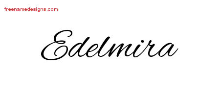 Cursive Name Tattoo Designs Edelmira Download Free
