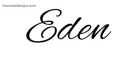 Cursive Name Tattoo Designs Eden Download Free