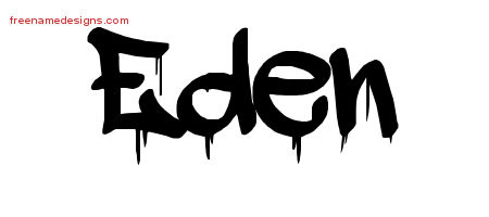Graffiti Name Tattoo Designs Eden Free Lettering