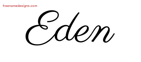 Classic Name Tattoo Designs Eden Graphic Download