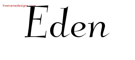 Elegant Name Tattoo Designs Eden Free Graphic