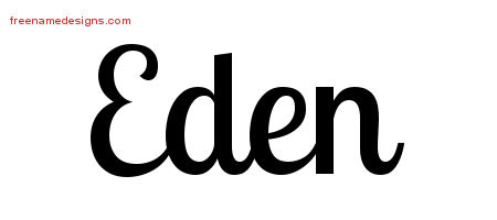Handwritten Name Tattoo Designs Eden Free Download