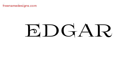 Flourishes Name Tattoo Designs Edgar Graphic Download