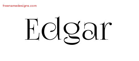 Vintage Name Tattoo Designs Edgar Free Printout