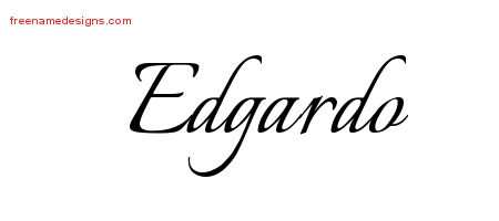 Calligraphic Name Tattoo Designs Edgardo Free Graphic