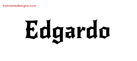 Gothic Name Tattoo Designs Edgardo Download Free