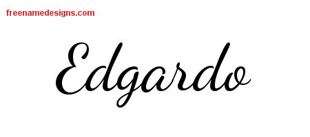 Lively Script Name Tattoo Designs Edgardo Free Download