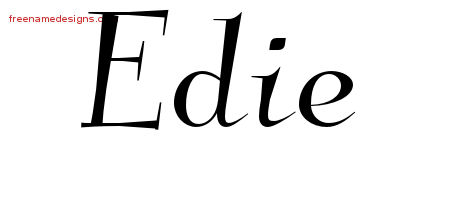 Elegant Name Tattoo Designs Edie Free Graphic