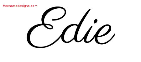 Classic Name Tattoo Designs Edie Graphic Download