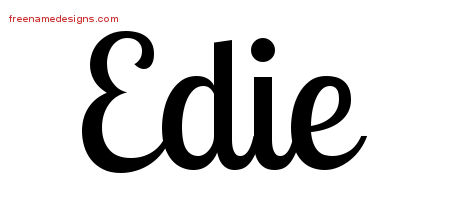 Handwritten Name Tattoo Designs Edie Free Download