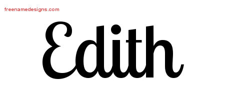 Handwritten Name Tattoo Designs Edith Free Download