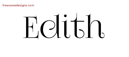 Vintage Name Tattoo Designs Edith Free Download