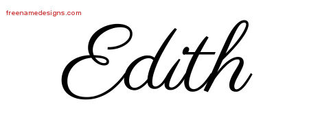 Classic Name Tattoo Designs Edith Graphic Download