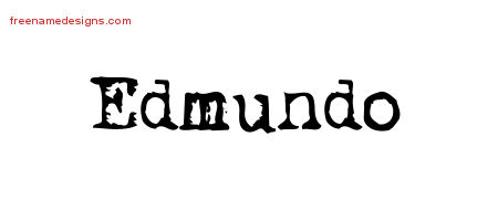 Vintage Writer Name Tattoo Designs Edmundo Free