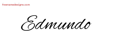 Cursive Name Tattoo Designs Edmundo Free Graphic