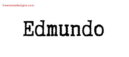Typewriter Name Tattoo Designs Edmundo Free Printout