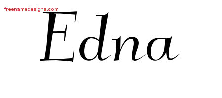 Elegant Name Tattoo Designs Edna Free Graphic
