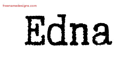Typewriter Name Tattoo Designs Edna Free Download
