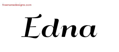 Art Deco Name Tattoo Designs Edna Printable