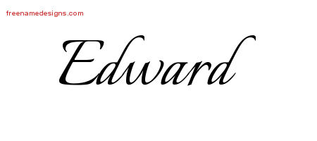 Calligraphic Name Tattoo Designs Edward Download Free