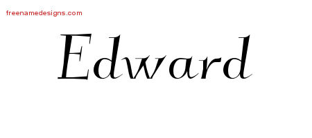 Elegant Name Tattoo Designs Edward Free Graphic