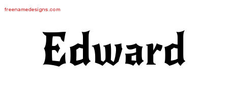 Gothic Name Tattoo Designs Edward Download Free