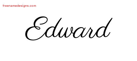 Classic Name Tattoo Designs Edward Printable