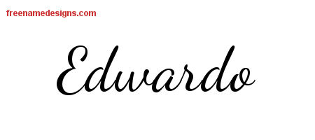 Lively Script Name Tattoo Designs Edwardo Free Download