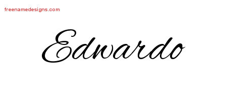 Cursive Name Tattoo Designs Edwardo Free Graphic