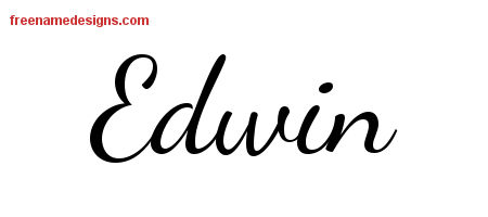 Lively Script Name Tattoo Designs Edwin Free Download