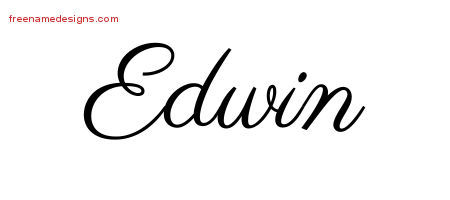 Classic Name Tattoo Designs Edwin Printable