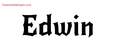 Gothic Name Tattoo Designs Edwin Download Free