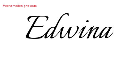 Calligraphic Name Tattoo Designs Edwina Download Free