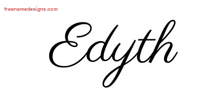Classic Name Tattoo Designs Edyth Graphic Download