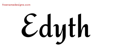 Calligraphic Stylish Name Tattoo Designs Edyth Download Free
