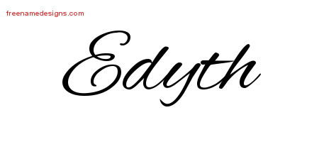 Cursive Name Tattoo Designs Edyth Download Free