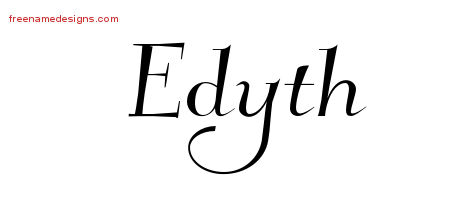Elegant Name Tattoo Designs Edyth Free Graphic