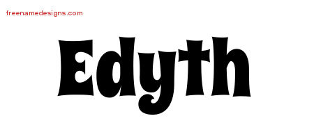 Groovy Name Tattoo Designs Edyth Free Lettering