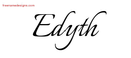 Calligraphic Name Tattoo Designs Edyth Download Free