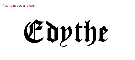Blackletter Name Tattoo Designs Edythe Graphic Download