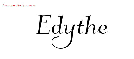 Elegant Name Tattoo Designs Edythe Free Graphic