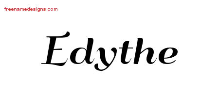 Art Deco Name Tattoo Designs Edythe Printable