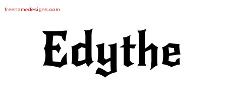 Gothic Name Tattoo Designs Edythe Free Graphic