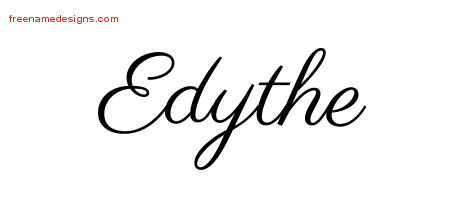 Classic Name Tattoo Designs Edythe Graphic Download