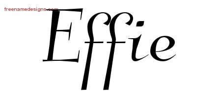 Elegant Name Tattoo Designs Effie Free Graphic